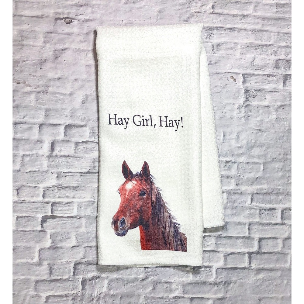 Hay Girl Horse Kitchen Towel - Funny Horse Lover Gift